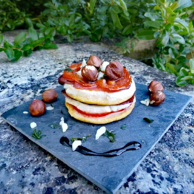 Magret fumé et mozzarella